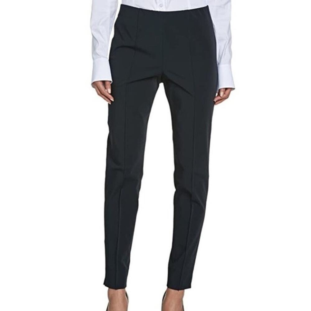 Basler Womens Modern Pull-On Work Pants Size 6 Black Minimal Tailored Career